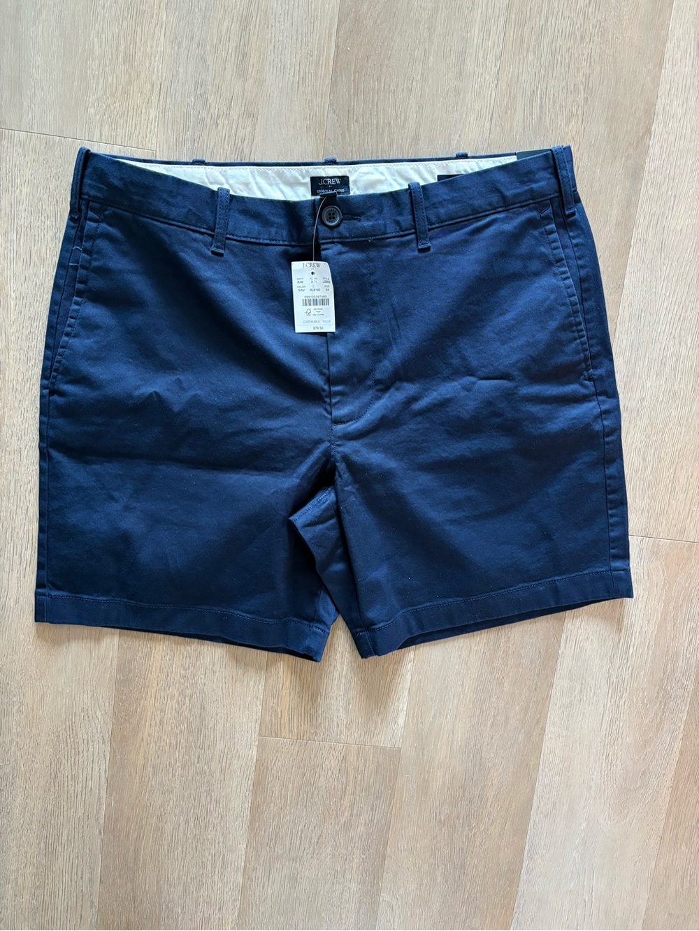 NWT J. Crew Men's Navy Chino Shorts